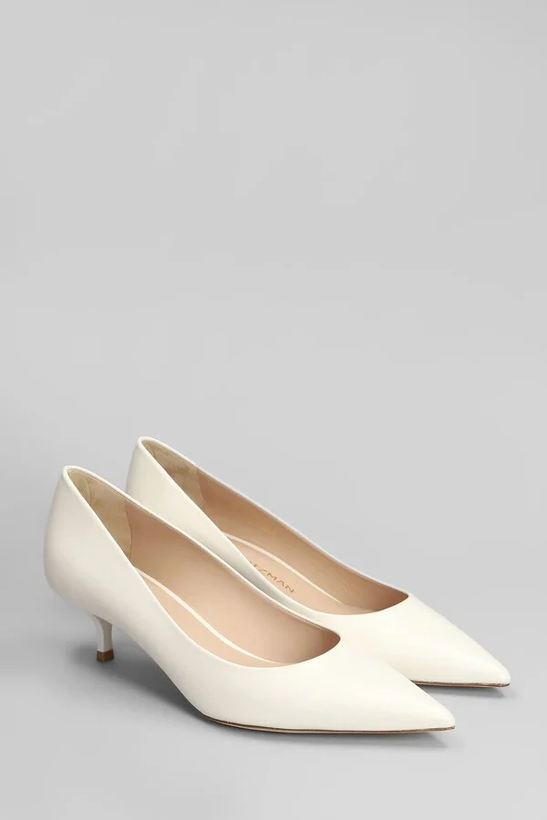 Stuart Power 50 Pumps In White Leather - Image 2