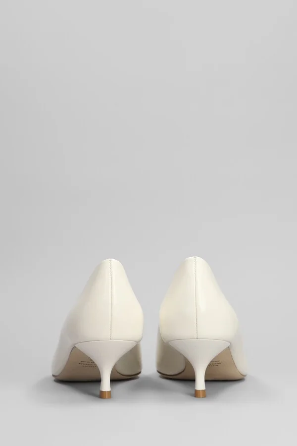 Stuart Power 50 Pumps In White Leather - Image 4