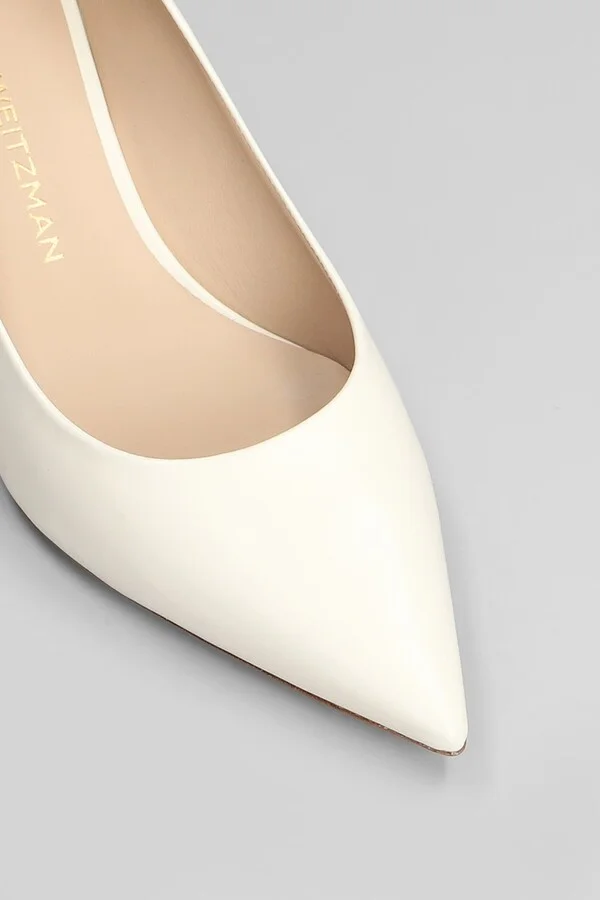 Stuart Power 50 Pumps In White Leather - Image 5