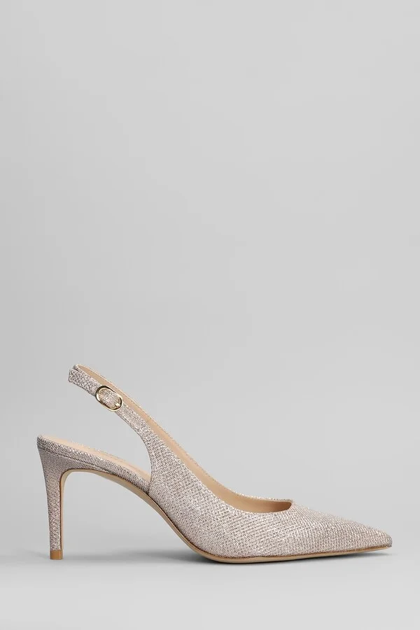 Stuart Power Lsgbk 7 Pumps In Gold Leather