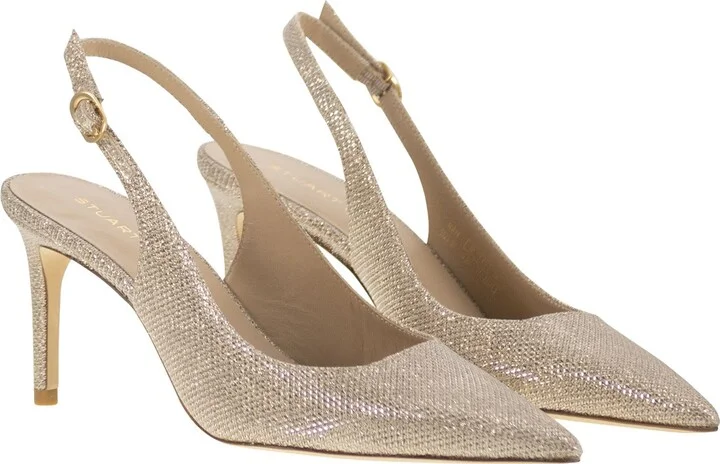 Stuart Power - Metallised Fabric Slingback - Image 4