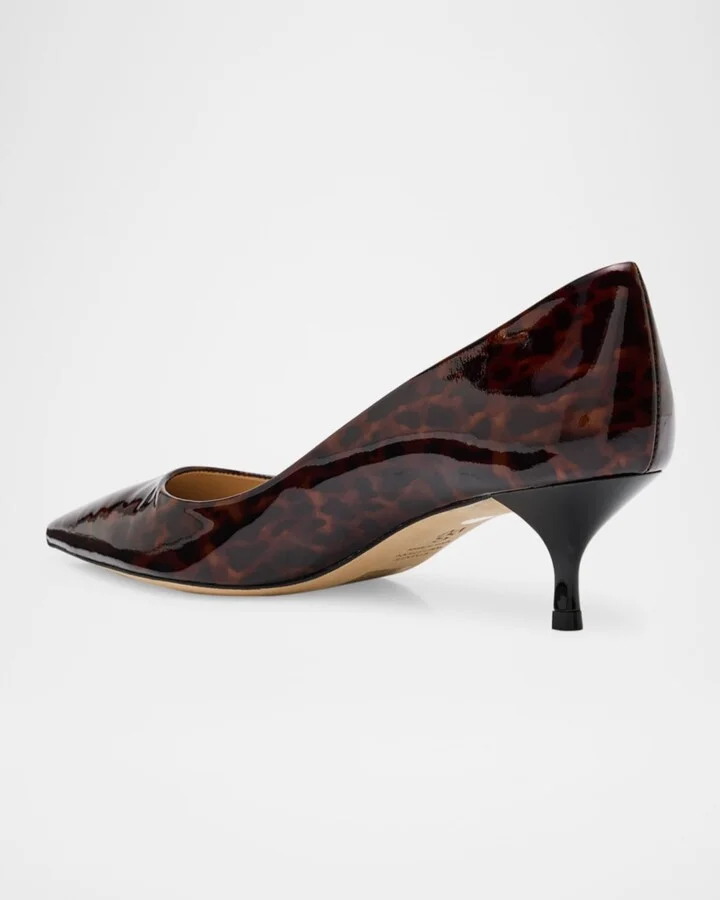 Stuart Power Tortoise Leather Pumps - Image 3