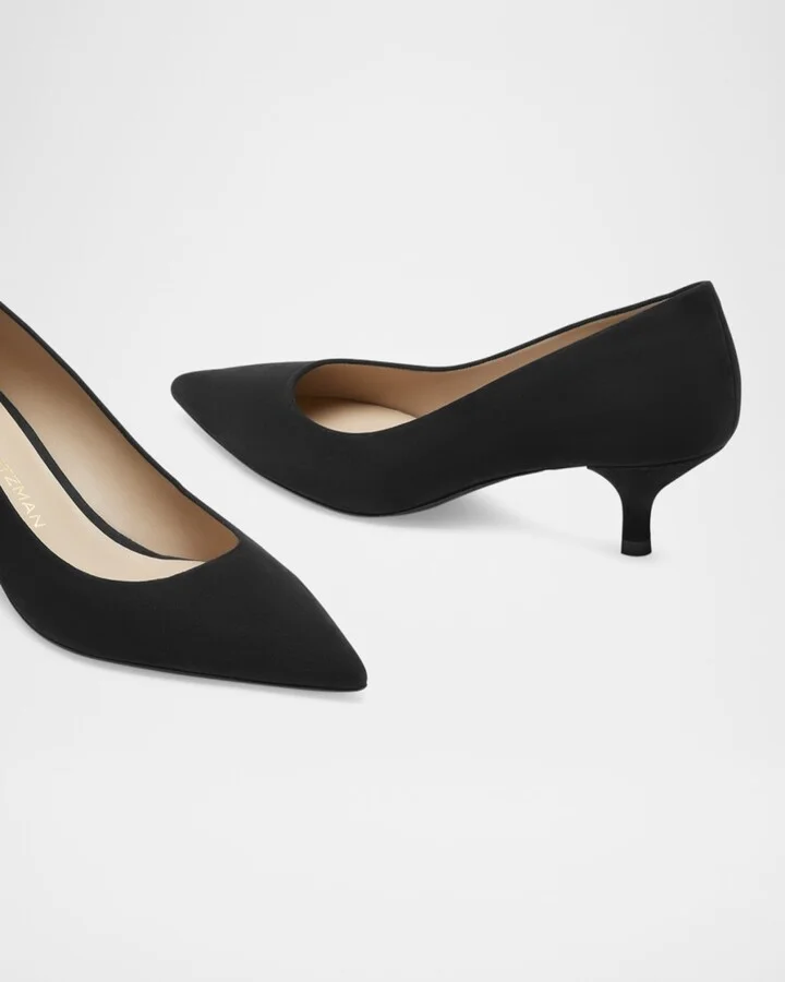 Stuart Suede Kitten Pumps - Image 6