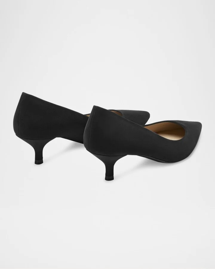 Stuart Suede Kitten Pumps - Image 8