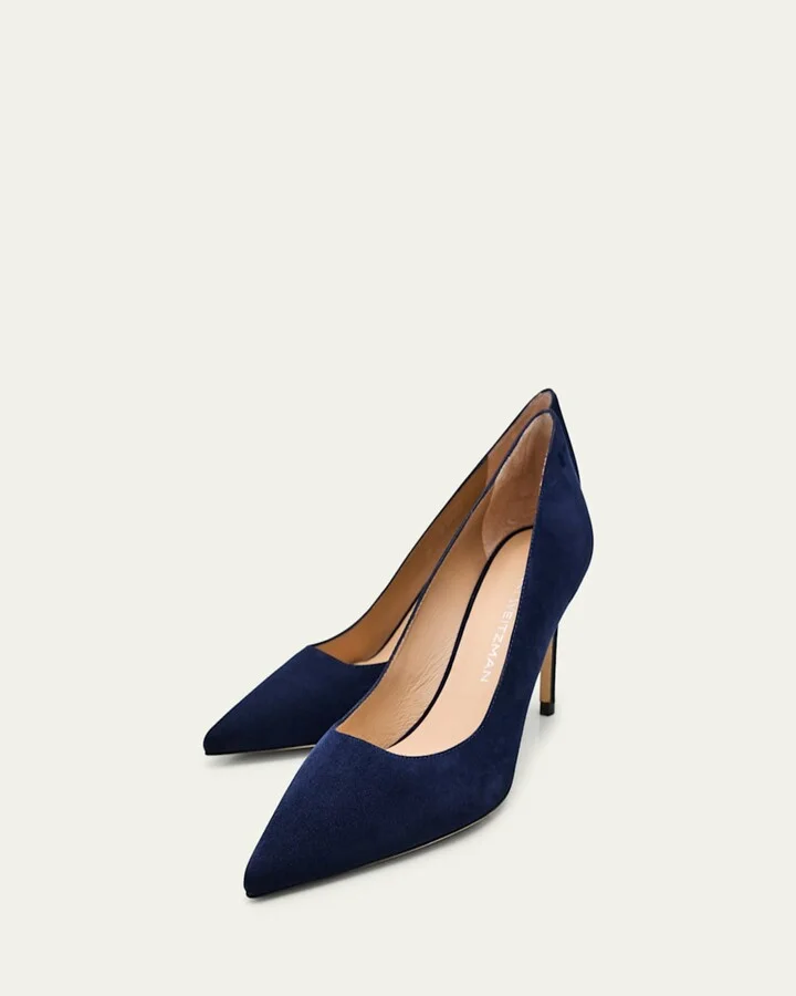 Stuart Suede Stiletto Pumps - Image 4
