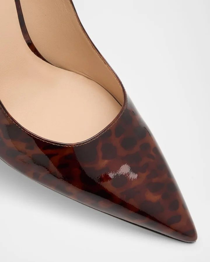 Stuart Tortoise Patent Leather Pumps - Image 6