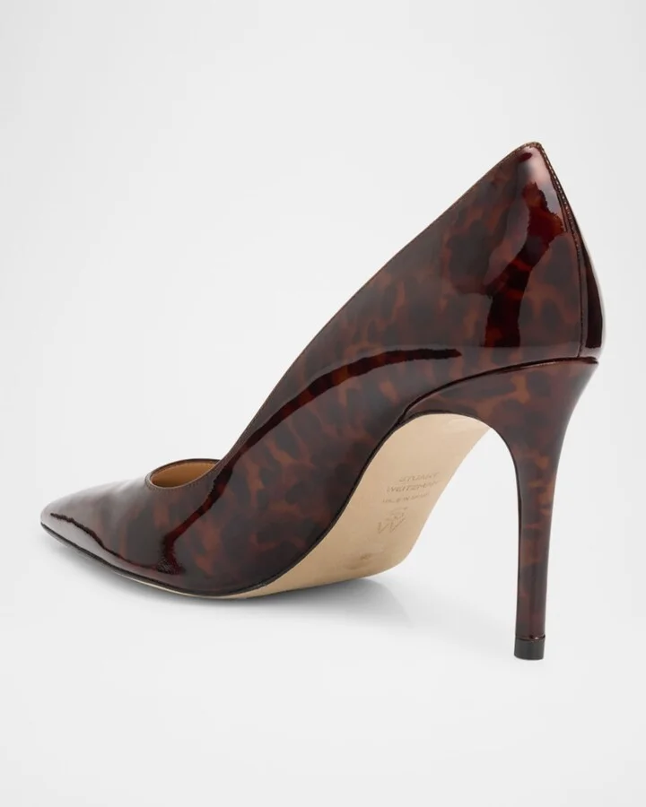 Stuart Tortoise Patent Leather Pumps - Image 7