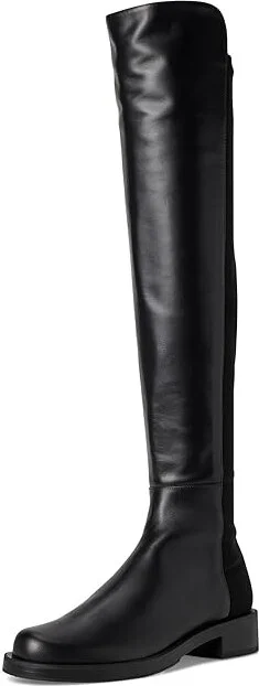 Stuart Weitzman 5050 Bold Boot Women's Shoes Black 1 : 6.5 B, Leather/Textile - Image 5