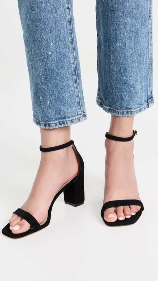 Stuart Weitzman 75mm Nudist Curve Block Sandals - Image 4