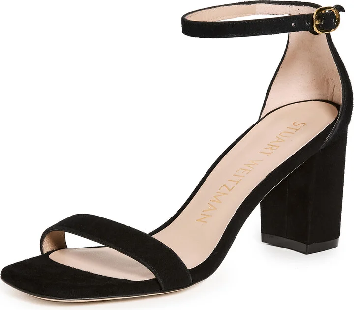 Stuart Weitzman 75mm Nudist Curve Block Sandals