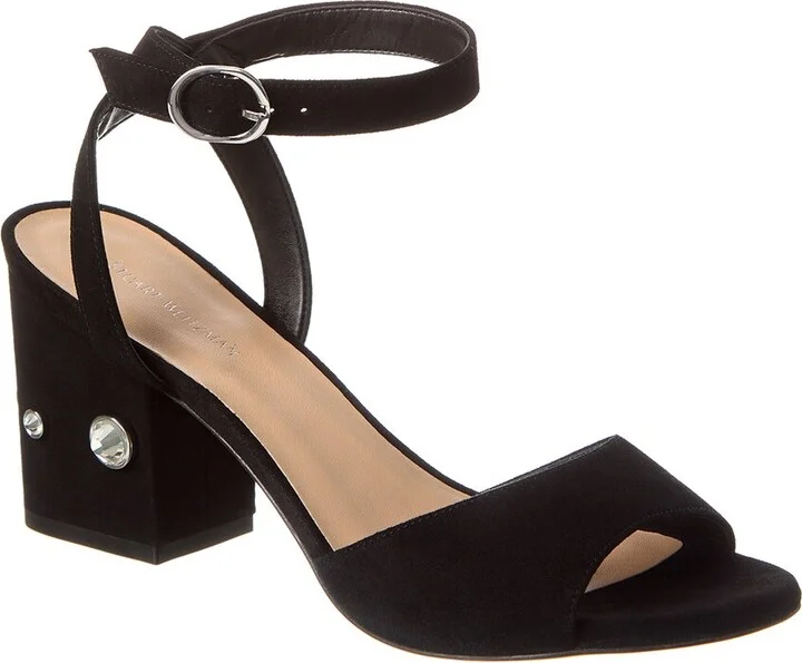 Stuart Weitzman Allshine Block 75 Suede Sandal
