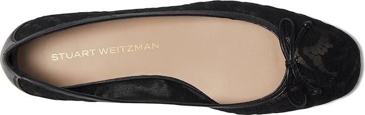 Stuart Weitzman Arabella Ballet Flat Women's Flat Shoes Black 1 : 5.5 M, Leather/Mesh - Image 2