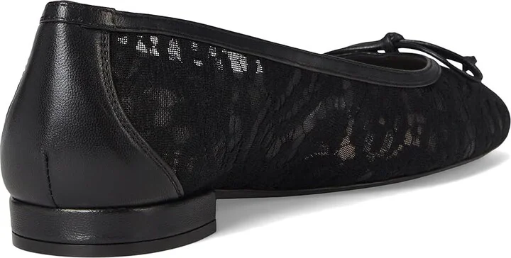 Stuart Weitzman Arabella Ballet Flat Women's Flat Shoes Black 1 : 5.5 M, Leather/Mesh - Image 4