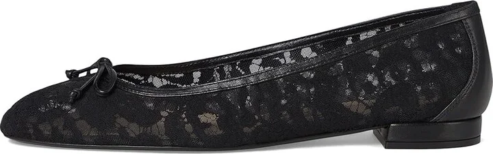 Stuart Weitzman Arabella Ballet Flat Women's Flat Shoes Black 1 : 5.5 M, Leather/Mesh - Image 6