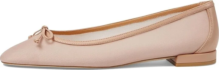 Stuart Weitzman Arabella Ballet Flat Women's Flat Shoes Ginger : 7 M, Leather/Mesh - Image 5
