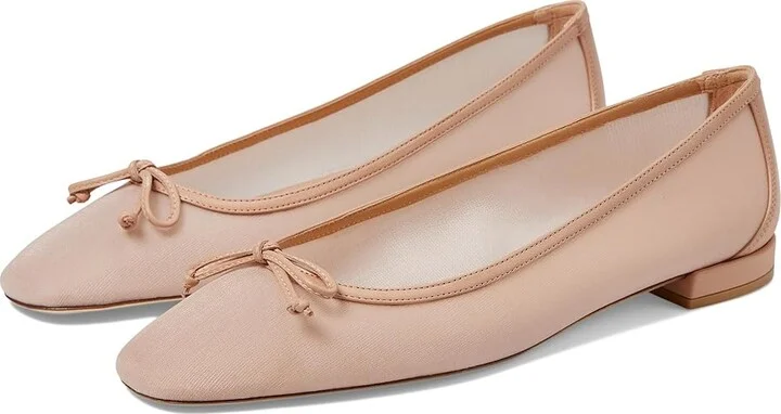 Stuart Weitzman Arabella Ballet Flat Women's Flat Shoes Ginger : 7 M, Leather/Mesh