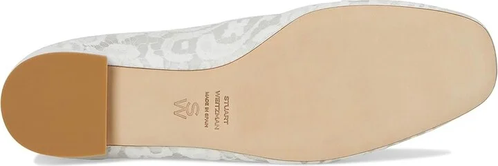 Stuart Weitzman Arabella Ballet Flat Women's Flat Shoes White : 6 M, Leather/Mesh - Image 3