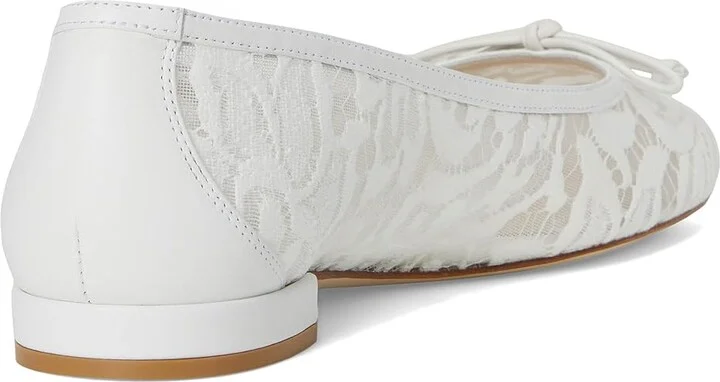 Stuart Weitzman Arabella Ballet Flat Women's Flat Shoes White : 6 M, Leather/Mesh - Image 4