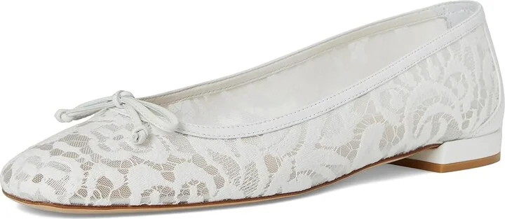 Stuart Weitzman Arabella Ballet Flat Women's Flat Shoes White : 6 M, Leather/Mesh - Image 5