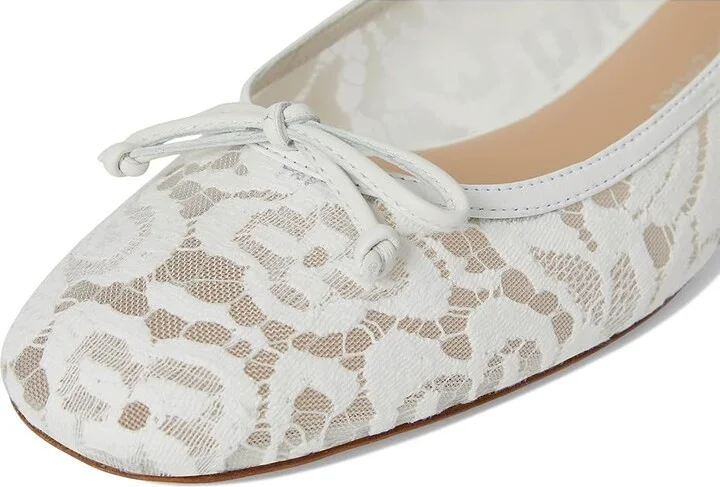 Stuart Weitzman Arabella Ballet Flat Women's Flat Shoes White : 6 M, Leather/Mesh - Image 7