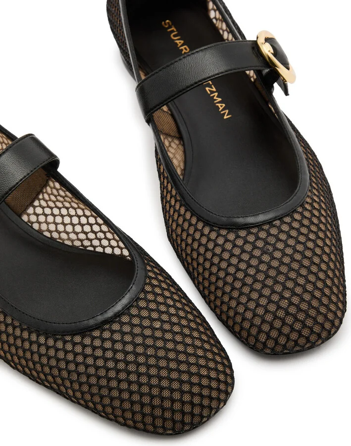 Stuart Weitzman Arabella Mesh Mary Jane Flats - Image 3