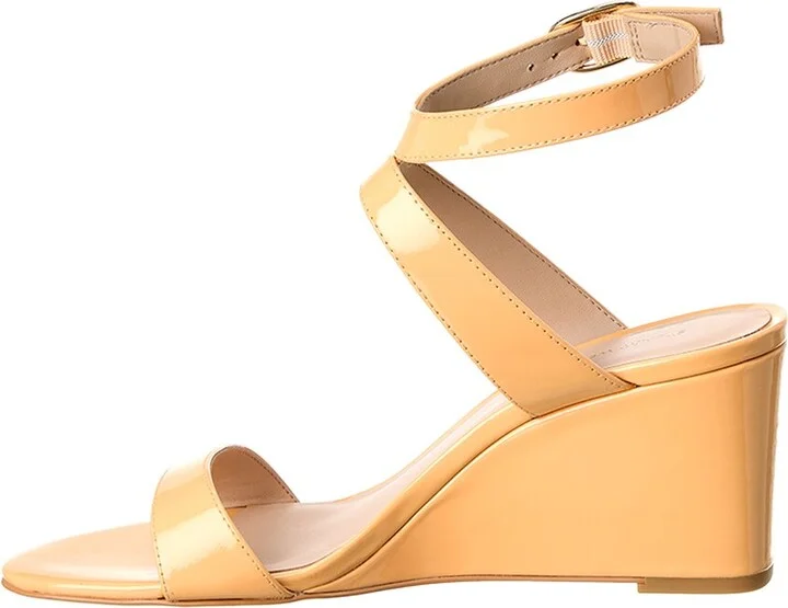 Stuart Weitzman Ave Strap 75 Patent Wedge Sandal - Image 2