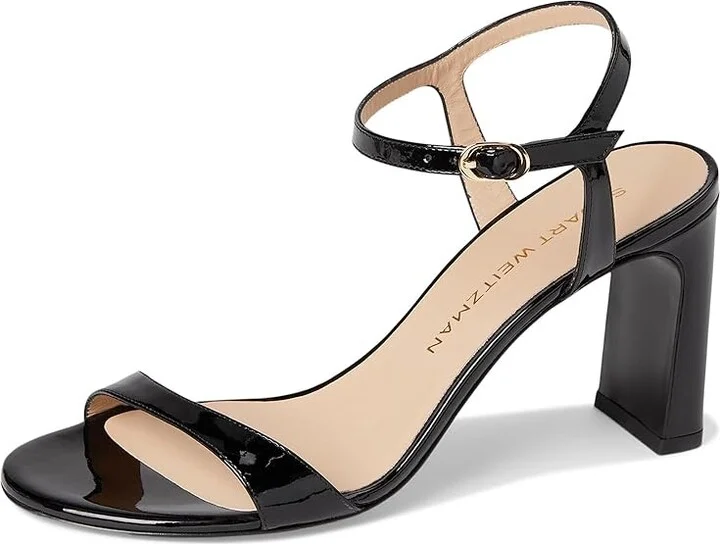 Stuart Weitzman Babette 85 Women's Shoes Black : 9.5 M, Leather - Image 5