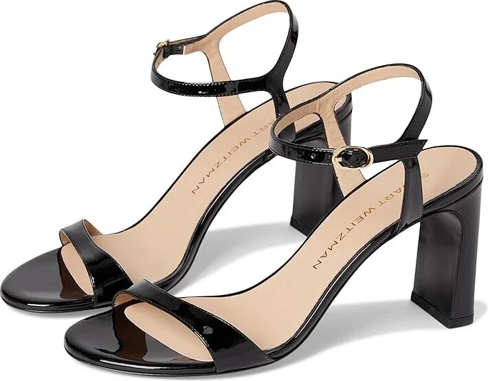 Stuart Weitzman Babette 85 Women's Shoes Black : 9.5 M, Leather
