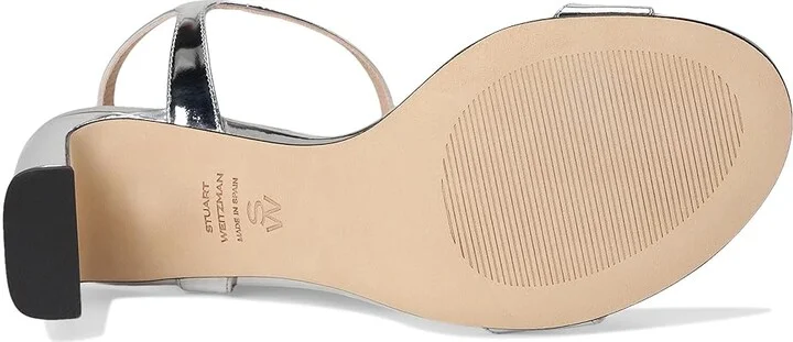 Stuart Weitzman Babette 85 Women's Shoes Silver : 7 M, Leather - Image 3