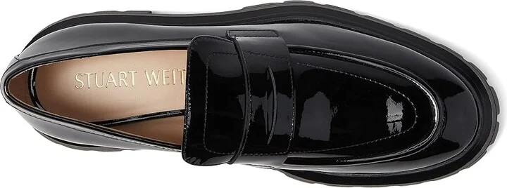 Stuart Weitzman Bedford Loafer Women's Shoes Black : 8.5 B, Leather - Image 2