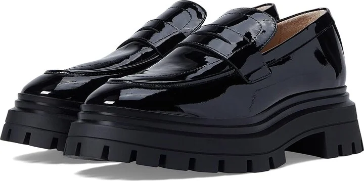 Stuart Weitzman Bedford Loafer Women's Shoes Black : 8.5 B, Leather