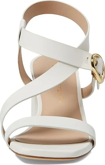 Stuart Weitzman Benni 75 Sandal Women's Sandals Cream : 9.5 M, Leather - Image 2
