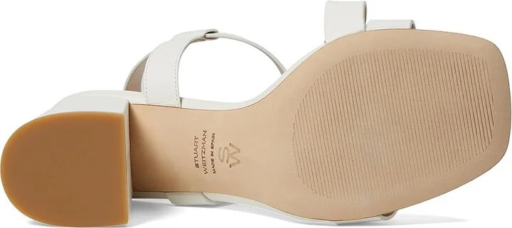 Stuart Weitzman Benni 75 Sandal Women's Sandals Cream : 9.5 M, Leather - Image 3