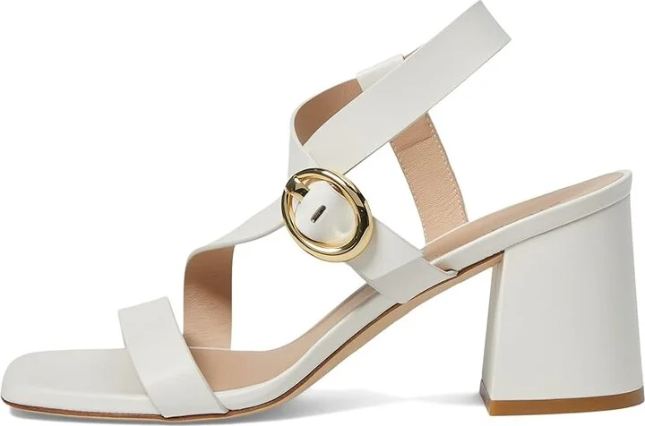 Stuart Weitzman Benni 75 Sandal Women's Sandals Cream : 9.5 M, Leather - Image 5