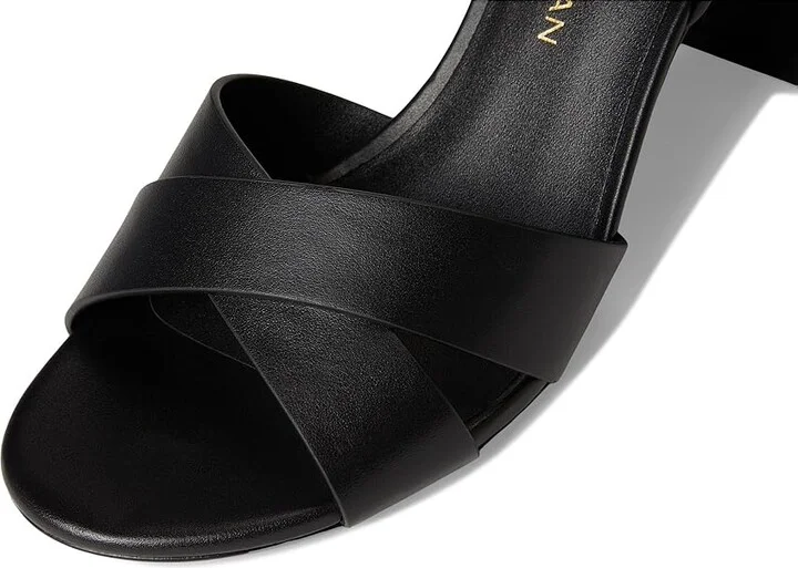 Stuart Weitzman Benni Block 75 Women's Wedge Shoes Black : 6.5 M, Leather - Image 7