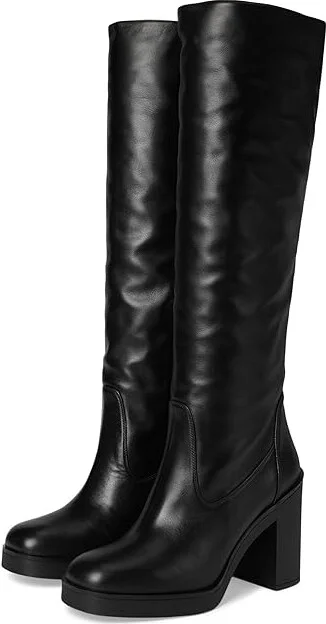 Stuart Weitzman Bethenny 80 Boot Women's Flat Shoes Black : 8 M, Leather/Rubber