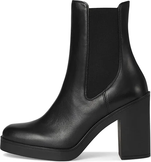 Stuart Weitzman Bethenny 80 Chelsea Bootie Women's Flat Shoes Black : 7 M, Leather/Rubber - Image 6