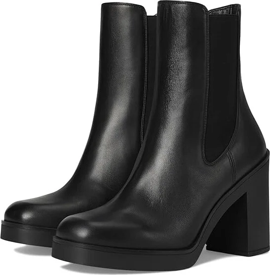 Stuart Weitzman Bethenny 80 Chelsea Bootie Women's Flat Shoes Black : 7 M, Leather/Rubber