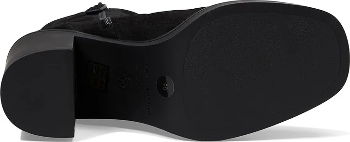 Stuart Weitzman Bethenny 80 Zip Bootie Women's Flat Shoes Black : 8.5 M, Leather/Rubber - Image 3