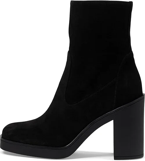 Stuart Weitzman Bethenny 80 Zip Bootie Women's Flat Shoes Black : 8.5 M, Leather/Rubber - Image 5
