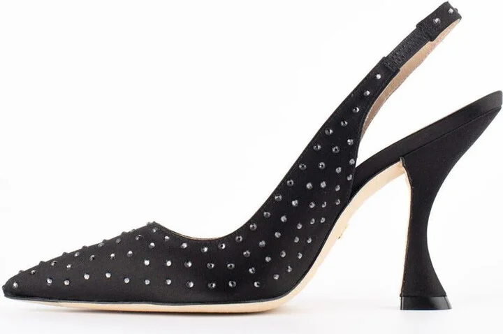 Stuart Weitzman Black Slingback With Swarovski - Image 3