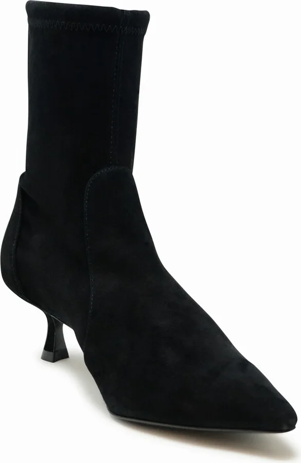 Stuart Weitzman Black Suede Naomi 50 Bootie - Image 2