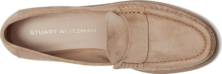 Stuart Weitzman Blake Loafer Women's Flat Shoes New Camel : 7.5 M, Leather - Image 2