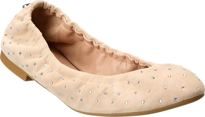 Stuart Weitzman Bling Suede Ballet Flat