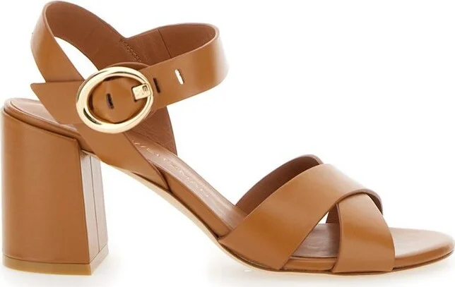 Stuart Weitzman Block Heel Ankle Strap Sandals