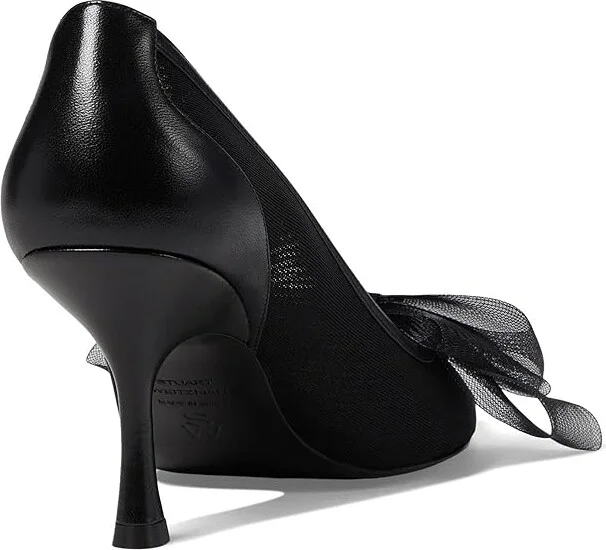 Stuart Weitzman Blushing Bow 75 Pump High Women's Heels Black : 5.5 M, Leather/Rubber - Image 4