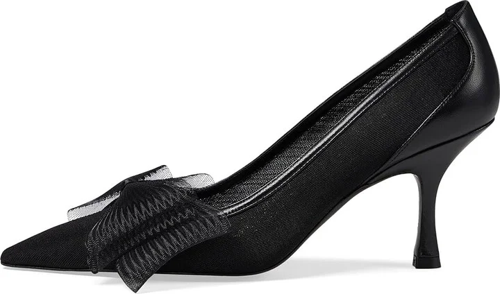 Stuart Weitzman Blushing Bow 75 Pump High Women's Heels Black : 5.5 M, Leather/Rubber - Image 5