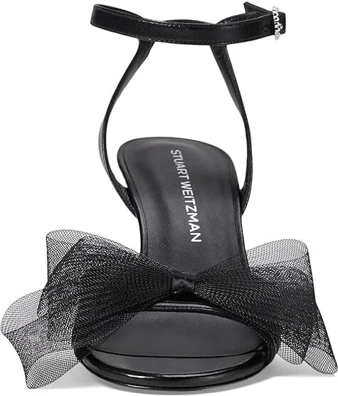 Stuart Weitzman Blushing Bow 75 San Women's Sandals Black : 9.5 M, Leather/Rubber - Image 2