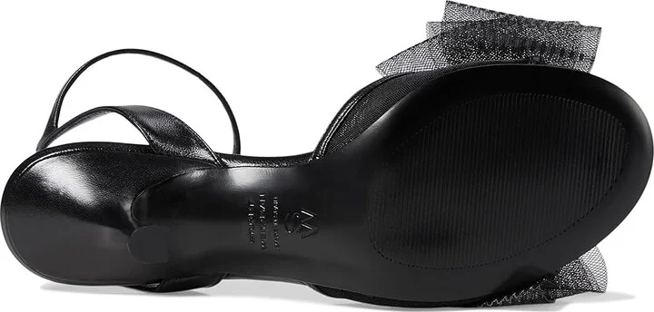 Stuart Weitzman Blushing Bow 75 San Women's Sandals Black : 9.5 M, Leather/Rubber - Image 3