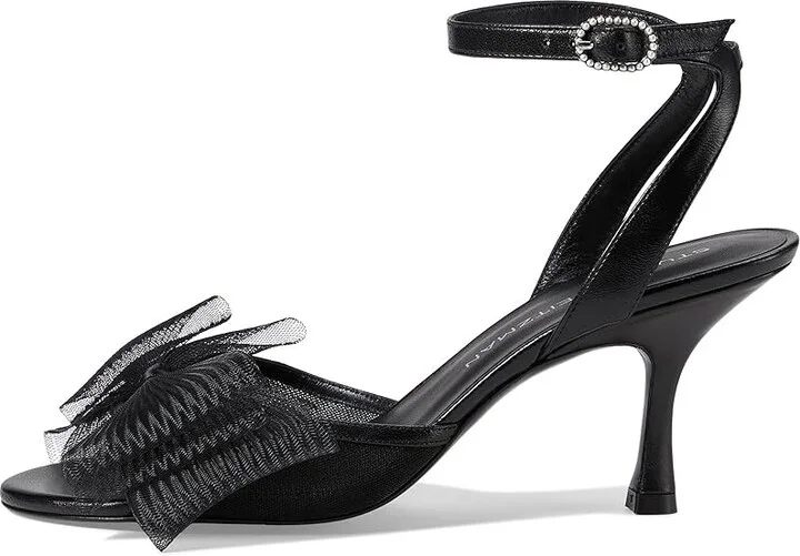 Stuart Weitzman Blushing Bow 75 San Women's Sandals Black : 9.5 M, Leather/Rubber - Image 5